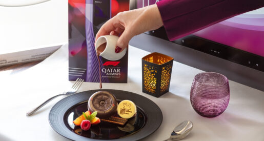 menu de bordo da Qatar Airways